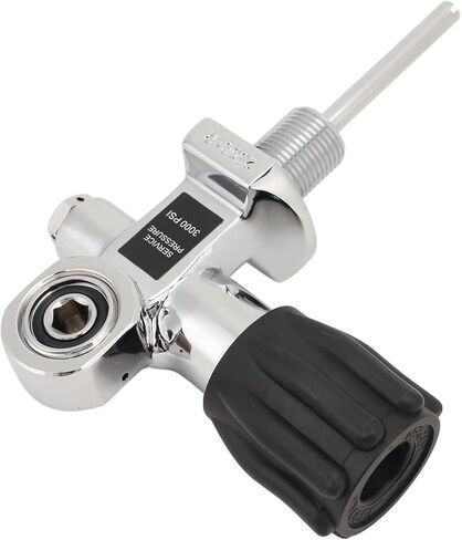 SUNGOOYUE Diving Cylinder Valve, Chrome Plated Brass DIN Yoke Dual Use 250 Bar, with Wrench and Safety Pressure Relief Port, for Diving Snorkeling in Saudi Arabia