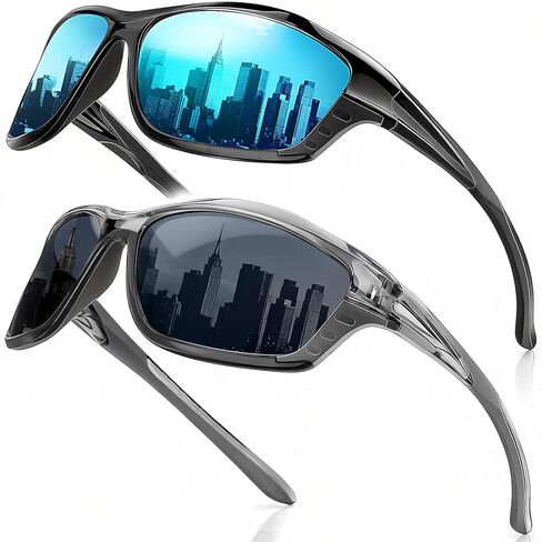 نظارات شمسية Missfive ثنائية البؤرة للرجال من Missfive مع قارئات مدمجة، إطار رياضي مريح ومريح يلتف حول الإطار وحماية من الأشعة فوق البنفسجية 400، نظارات للقيادة والقراءة للاستخدام في الهواء الطلق +2.5 in Kuwait