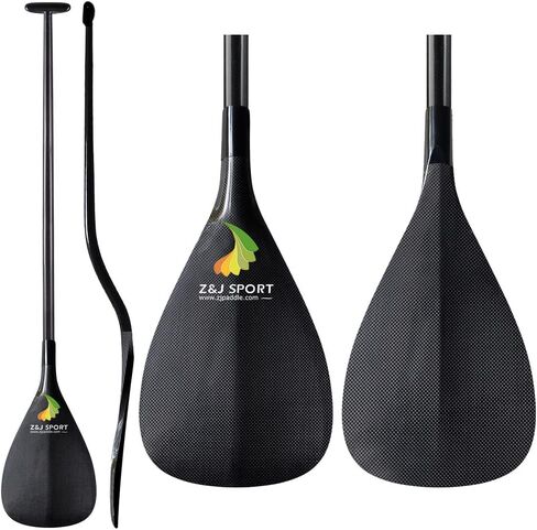 مجداف Z&J SPORT Outrigger Canoe من الكربون بالكامل، مجداف OC بنمط هاواي مع عمود منحني مزدوج مجداف كربون خفيف الوزن من أجل Waka AMA، va'a in Kuwait