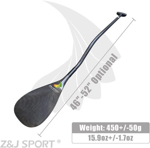 مجداف Z&J SPORT Outrigger Canoe من الكربون بالكامل، مجداف OC بنمط هاواي مع عمود منحني مزدوج مجداف كربون خفيف الوزن من أجل Waka AMA، va'a in Kuwait