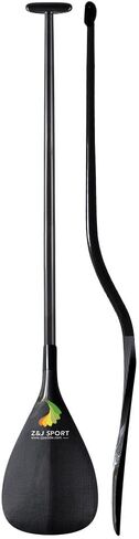 مجداف Z&J SPORT Outrigger Canoe من الكربون بالكامل، مجداف OC بنمط هاواي مع عمود منحني مزدوج مجداف كربون خفيف الوزن من أجل Waka AMA، va'a in Kuwait
