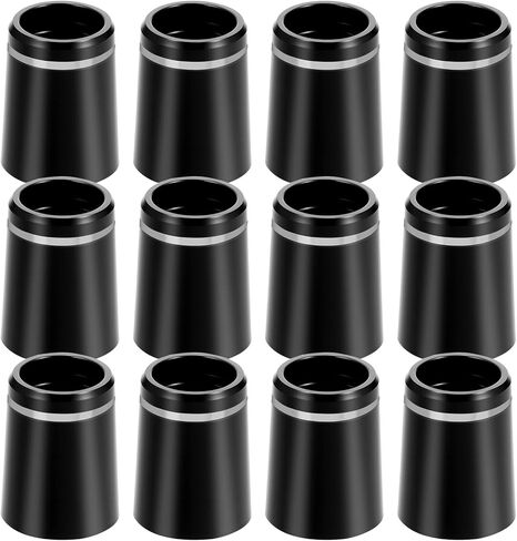 Black Golf Ferrules Compatible with Irons, 12 Pcs 0.335 Inch Tip Irons Shaft Golf Club Shafts Sleeve Adapter Black Golfs Iron ferrules with Single Silver Ring for All Iron Shaft in Saudi Arabia