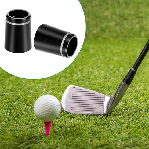 Black Golf Ferrules Compatible with Irons, 12 Pcs 0.335 Inch Tip Irons Shaft Golf Club Shafts Sleeve Adapter Black Golfs Iron ferrules with Single Silver Ring for All Iron Shaft in Saudi Arabia