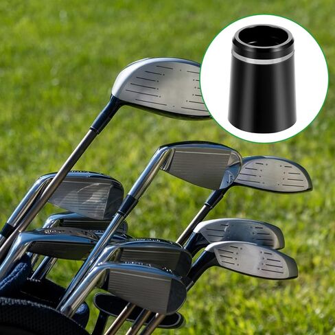 Black Golf Ferrules Compatible with Irons, 12 Pcs 0.335 Inch Tip Irons Shaft Golf Club Shafts Sleeve Adapter Black Golfs Iron ferrules with Single Silver Ring for All Iron Shaft in Saudi Arabia