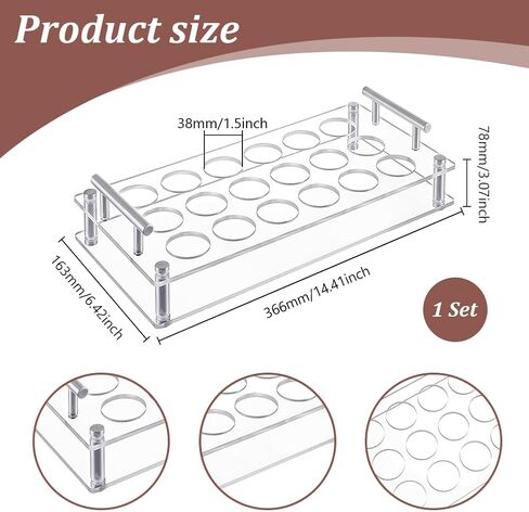 UNICRAFTALE 18 Shot Glass Tray Holder Bar Acrylic Shot Glasses Holders Beer Wine Glass Cup Serving Tray Cups Organizer Holder Shot Glass Display for Bar Club Family Christmas Party in Saudi Arabia