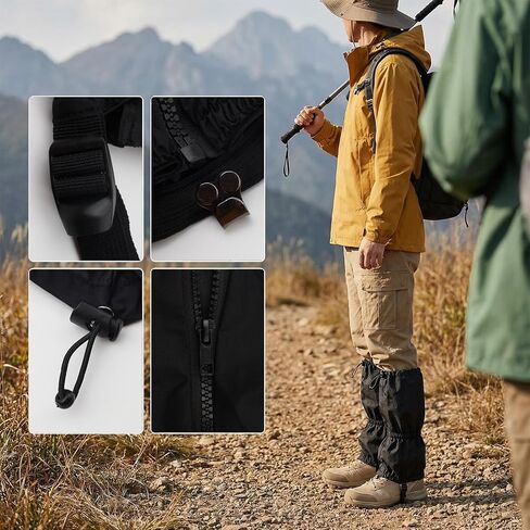 زوج واحد من جراميق الساق قابل للتعديل - واقيات ساق خفيفة الوزن مقاومة للماء للرجال والنساء - تمساح مضاد لدغات البعوض لأحذية المشي لمسافات طويلة - أساسيات المشي لمسافات طويلة للصيد والرحلات وصيد الأسماك in Kuwait