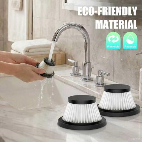 AMUSEGOOD 6 Pack HEPA Filter Replacement Compatible with Cordless Vacuum Cleaner as Seen on TV, Washable and Reusable Handheld Portable Vac Replacement Parts in Saudi Arabia