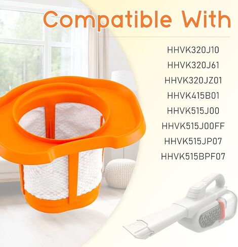 6 Pack HHVKF10 Replacement Filter Compatible with Black and Decker Dust buster Handheld Vacuum Fit for HHVK Models HHVK515J00FF HHVK515JP07 HHVK320J10 HHVK320JZ01 HHVK415B01 HHVK320J61 Vypart in Kuwait