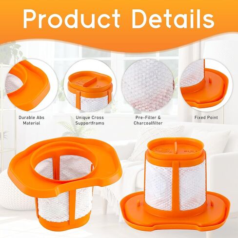 6 Pack HHVKF10 Replacement Filter Compatible with Black and Decker Dust buster Handheld Vacuum Fit for HHVK Models HHVK515J00FF HHVK515JP07 HHVK320J10 HHVK320JZ01 HHVK415B01 HHVK320J61 Vypart in Kuwait