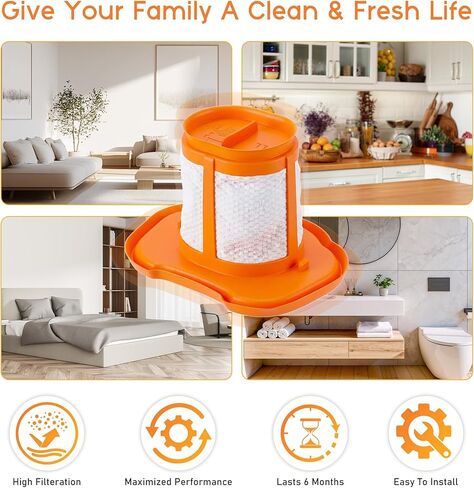 6 Pack HHVKF10 Replacement Filter Compatible with Black and Decker Dust buster Handheld Vacuum Fit for HHVK Models HHVK515J00FF HHVK515JP07 HHVK320J10 HHVK320JZ01 HHVK415B01 HHVK320J61 Vypart in Kuwait