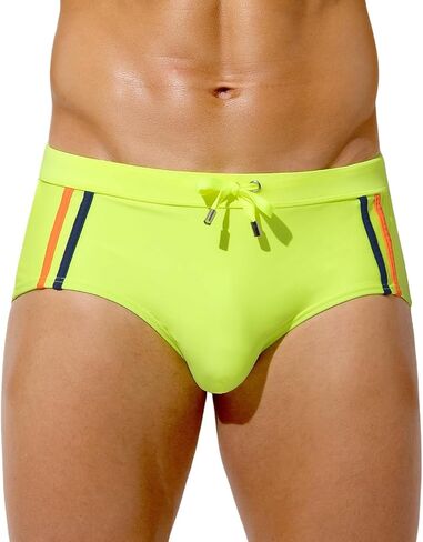 Casey Kevin Men's Quick Dry Swim Briefs Swimsuit Square Leg Trunks Bikini Swimwear with Drawstring Surfing for Beach Vacation in Saudi Arabia