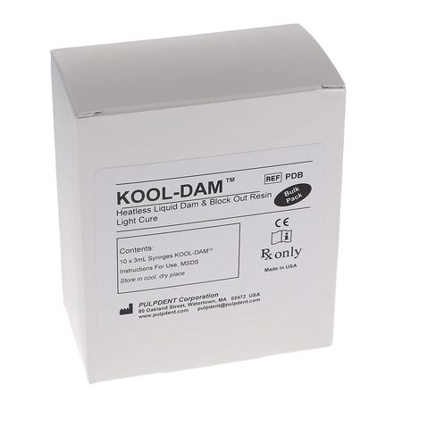 Pulpdent Corp Pulpdent PDB Kool-Dam Heatless Liquid Light Cure Dam Material Bulk Kit 10/Pk 3 mL in Kuwait