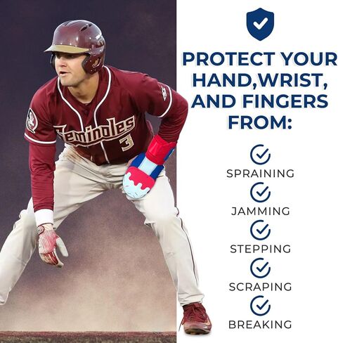 Gracfulcub Baseball Sliding Mitt, Sliding Glove Baseball Softball Guard, Ergonomic Design Protect Fingers (Flag Gesture) in Saudi Arabia