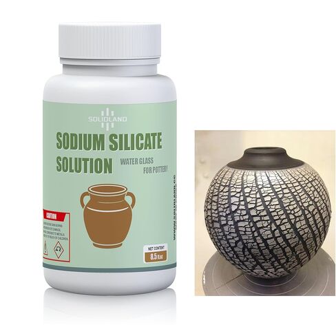 Sodium Silicate Solution for Pottery & Ceramics - 8.5 FL.OZ - Water Glass for Glazing, Slip Casting, Deflocculant - 40% Concentration in Saudi Arabia