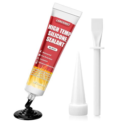 High-Temperature Silicone Sealant, Heat-Resistant Silicone Sealant, Heat-Resistant Adhesive, Insulating Waterproof Specialty Adhesive, Suitable for Grills,Ovens,Microwave Ovens,100ml (Transparent) in Saudi Arabia