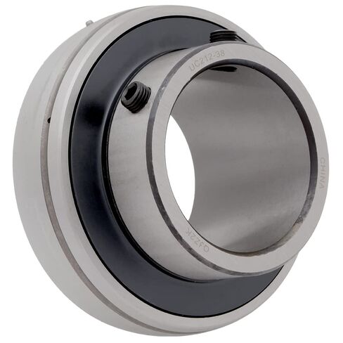 [1-Pack] UC212-38 - Insert Bearing - 2-3/8 in Bore - 4.331 in Outer Diameter - 2.563 in Width - 1.063 in Outer Ring Width, Set Screw Locking Collar, Double Sealing, Relubricable in Saudi Arabia