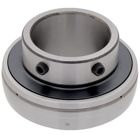 [1-Pack] UC212-38 - Insert Bearing - 2-3/8 in Bore - 4.331 in Outer Diameter - 2.563 in Width - 1.063 in Outer Ring Width, Set Screw Locking Collar, Double Sealing, Relubricable in Saudi Arabia