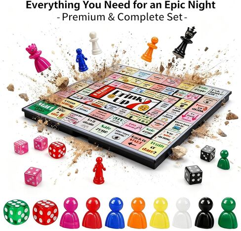 Portable Drinking Game Travel Set: Compact Foldable Board & Dice for Camping, Tailgating, Beach - On-The-Go Fun in Saudi Arabia