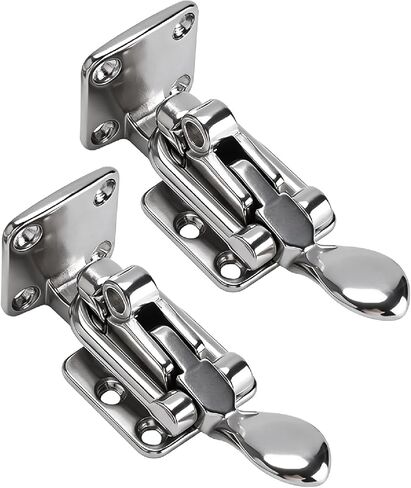 YaeMarine 2-Pack Boat Marine Stainless Steel Anti-Rattle Lockable Hatch Latch 90 Degree Hold Down Clamp Latchs for Boat RV Caravan Attic Hatch Doorway in Saudi Arabia