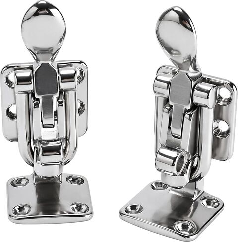 YaeMarine 2-Pack Boat Marine Stainless Steel Anti-Rattle Lockable Hatch Latch 90 Degree Hold Down Clamp Latchs for Boat RV Caravan Attic Hatch Doorway in Saudi Arabia