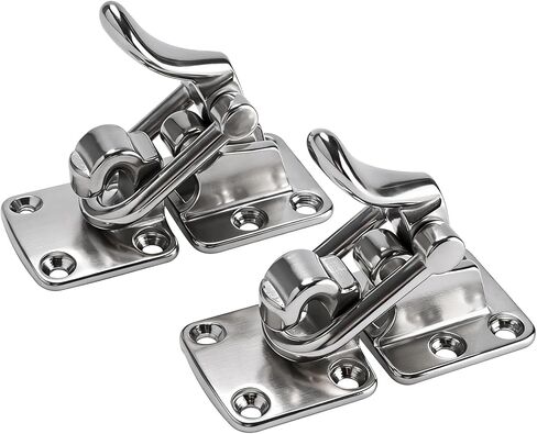 YaeMarine 2-Pack Boat Marine Stainless Steel Anti-Rattle Lockable Hatch Latch 90 Degree Hold Down Clamp Latchs for Boat RV Caravan Attic Hatch Doorway in Saudi Arabia