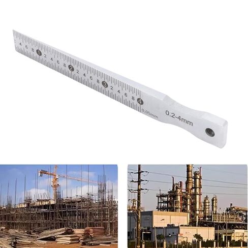 Asixxsix Taper Gage، 0.2-4 مم لحام مستدق من الفولاذ المقاوم للصدأ 0.05 مم دقة أداة قياس فجوة الملمس، بوصة وفجوة ملمس مترية لقياس فجوات الأخاديد in Saudi Arabia