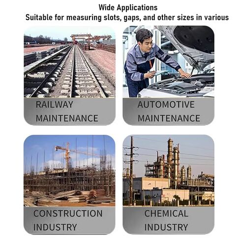 Asixxsix Taper Gage، 0.2-4 مم لحام مستدق من الفولاذ المقاوم للصدأ 0.05 مم دقة أداة قياس فجوة الملمس، بوصة وفجوة ملمس مترية لقياس فجوات الأخاديد in Saudi Arabia