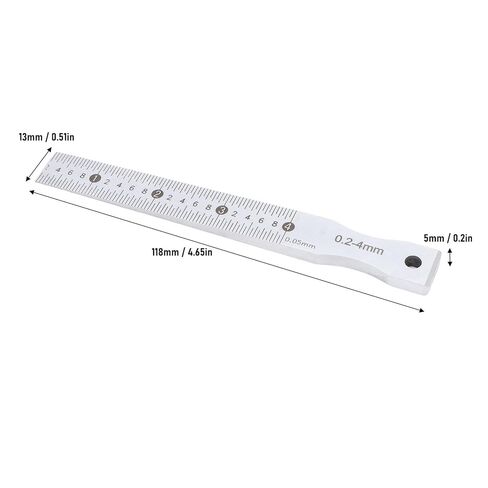 Asixxsix Taper Gage، 0.2-4 مم لحام مستدق من الفولاذ المقاوم للصدأ 0.05 مم دقة أداة قياس فجوة الملمس، بوصة وفجوة ملمس مترية لقياس فجوات الأخاديد in Saudi Arabia