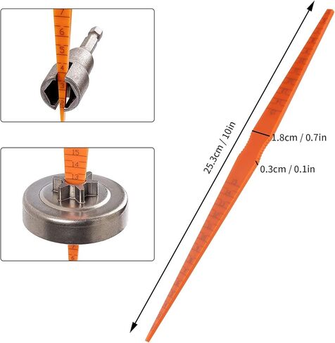 Gap Mesure Tools, Snake Door Gap Measuring Gauge, Simple Tapered Feeler Tools, Plastic Car Panel Gap Alignment Tool for Body Positioning Measurement, 10 x 0.7 x 0.1in in Saudi Arabia