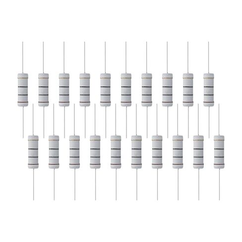 20 PCS 10 Ohm Resistor Axial Lead, 5W 5% Tolerance Metal Oxide Film Resistor, Flame Proof for DIY Electronic, Audio-Video Projects in Saudi Arabia