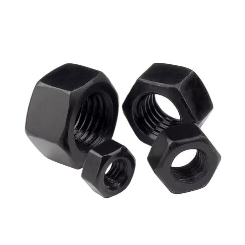 M2 M2.5 M3 M4 M5 M6 M8 M10 M12 M14 M16 M18 M20 M22 M24 M27 Hexagon Hex Nuts Grade 8.8 Black Oxide Carbon Steel Metric Hex Nuts(M6-(25PCS)) in Kuwait