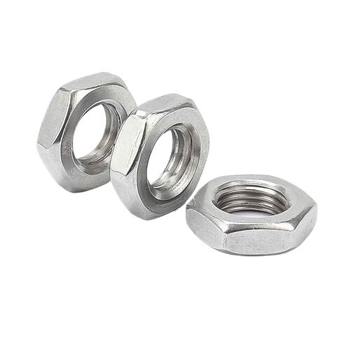 2/5/50pcs 304 A2 / 316 A4 Stainless Steel Flat Hex Hexagon Thin Nut Jam Nut DIN439 GB6172 M2 M2.5 M3 M4 M5 M6 M8 M10 M12 M14 M16(316 Stainless Steel,50pcs M3) in Kuwait