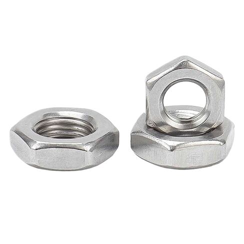 2/5/50pcs 304 A2 / 316 A4 Stainless Steel Flat Hex Hexagon Thin Nut Jam Nut DIN439 GB6172 M2 M2.5 M3 M4 M5 M6 M8 M10 M12 M14 M16(316 Stainless Steel,50pcs M3) in Saudi Arabia