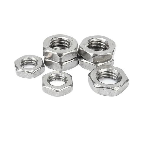 2/5/50pcs 304 A2 / 316 A4 Stainless Steel Flat Hex Hexagon Thin Nut Jam Nut DIN439 GB6172 M2 M2.5 M3 M4 M5 M6 M8 M10 M12 M14 M16(316 Stainless Steel,50pcs M3) in Saudi Arabia