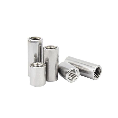 1/5pcs M3 M4 M5 M6 M8 M10 M12 M14 M16 Stainless Steel Extend Long Lengthen Round Coupling Nut Connector Joint Sleeve Tubular Nut(Length 20mm,1pc M10x20) in Kuwait