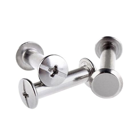 10sets ∅4(M3) ∅5(M4) 304 Stainless Steel Photo Album Screw Books Butt Screw(30mm(L),OD 5mm (M4)) in Saudi Arabia