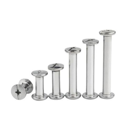 10sets ∅4(M3) ∅5(M4) 304 Stainless Steel Photo Album Screw Books Butt Screw(30mm(L),OD 5mm (M4)) in Saudi Arabia