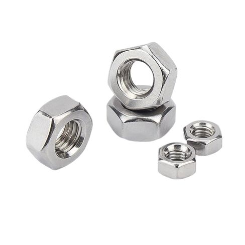 1/2/5/10/25/50/100X M1 M1.2 M1.4 M1.6 M2 M2.5 M3 M3.5 M4 M5 M6 M8 M10 M12 M16 M20 M24 DIN934 304 صامولة سداسية من الفولاذ المقاوم للصدأ (304 الفولاذ المقاوم للصدأ، M4 25 قطعة) in Kuwait