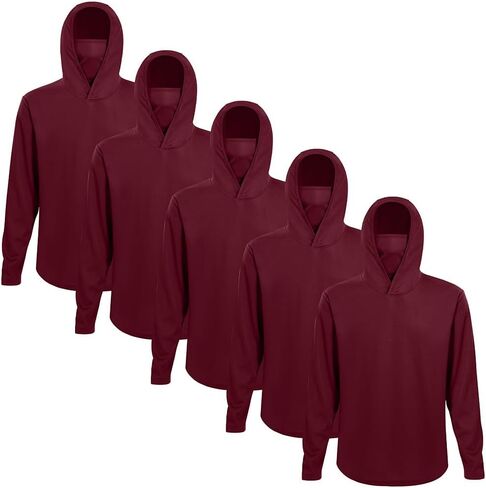 Gary Com 5 Packs Men Long Sleeve T-Shirts Quick Dry Athletic Running Activewear Workout Hoodies UPF 50+ Sun Protection in Saudi Arabia