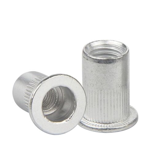 20/50pcs M3 M4 M5 M6 M8 M10 M12 Aluminum Alloy Rivnut Flat Head Threaded Nut Vertical Stripe Rivet Insert Nutsert Cap Rivet Nuts(20pcs,M6) in Kuwait
