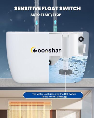 Mini Split Condensate Pump for HVAC 100-240V Automatic Condensation Drain Removal Silent Condensate Pump with 10 FT Tube Wall Mounted for Air Conditioner, Furnace, Dehumidifier, Ice Maker in Kuwait