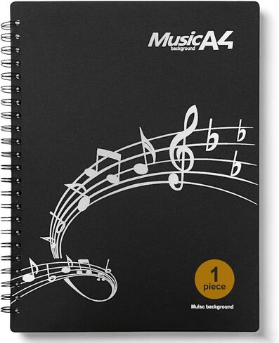 Music Folder, Sheet Music Page 8.5X 11 Inches, Sheet Music Holder Allow Annotations,40 Pages Spiral Sheet Music Binder Organizer, Sheet Music Storage (1 Pack) in Saudi Arabia