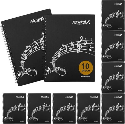 Music Folder, Sheet Music Page 8.5X 11 Inches, Sheet Music Holder Allow Annotations,40 Pages Spiral Sheet Music Binder Organizer, Sheet Music Storage (1 Pack) in Kuwait