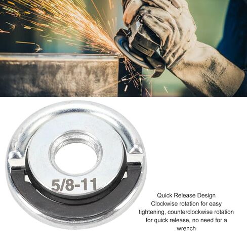 2Pcs Angle Grinder Flange Nuts Grinder Flange Locking Nut with Ring Pull for Grinding Polishing Cutting Discs in Saudi Arabia
