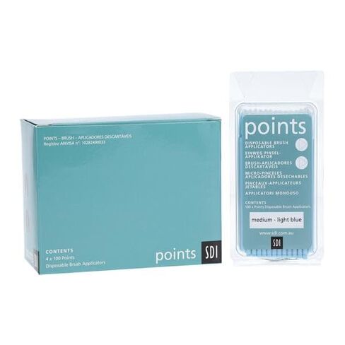 SDI 8100119 Points Brush Applicators Medium 400/Pk Light-Blue in Saudi Arabia