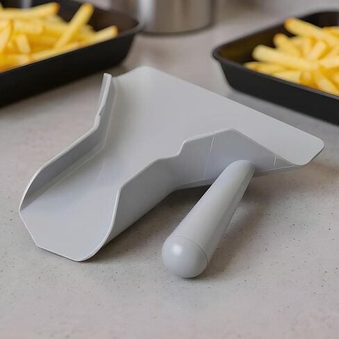 Fryer Shovel - 12 Inch Sturdy Stainless Steel Scoop for Efficient Cooking, Comfortable Handle with Easy Cleaning, Kitchen Utensil for Home, Snack Portioning, Fast Serving, Ice Scooping in Saudi Arabia