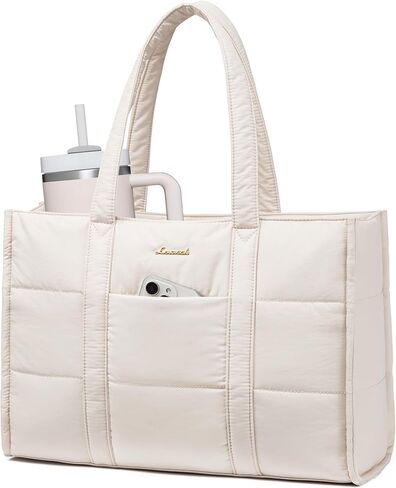 LoveVook Laptop Bag for Women ، حقيبة حمل منتفخة للعمل 15.6 بوصة حقيبة كمبيوتر كبيرة لممرضة المعلم ، حقيبة كتف غير رسمية مبتكرة للمعلم ، يوميًا ، يوميًا ، in Kuwait