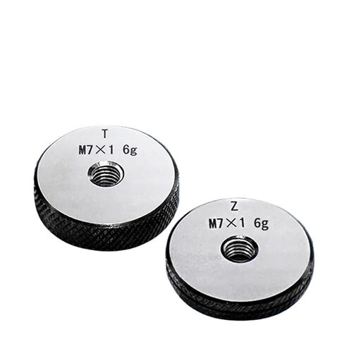 1SET Fine Thread Ring Gauge Plug Gauge Smooth Plug Gauge M7-M60 Thread Distance 1(M24X1) in Kuwait