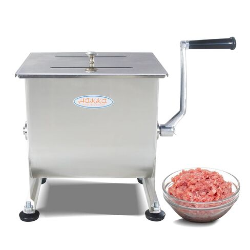 Hakka 15lb/7.5L Manual Meat Mixer, Stainless Steel 10L Fixed Tank No Gear Box Meat Mixer for Sausage (Mixing Max.15lb/7.5L for Meat) in Kuwait