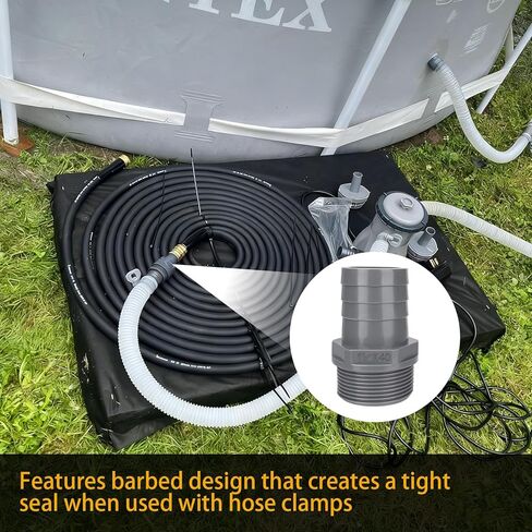 2 حزمة من تركيبات الأنابيب البلاستيكية من سلسلة 1436، محول ذكر شائك 1-1/2 بوصة × NPT، رمادي، جدول 40 in Kuwait